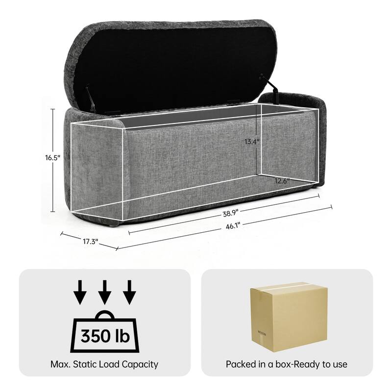 Bedroom Bench Storage Bench with Arms Ottoman entryway bench with storage End of Bed Bench, Entryway Bench