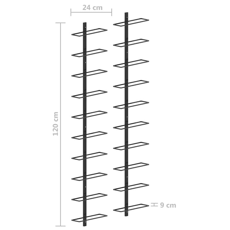 vidaXL Wall Wine Rack Wall Mounted Bottle Holder Storage Organizer for Pantry