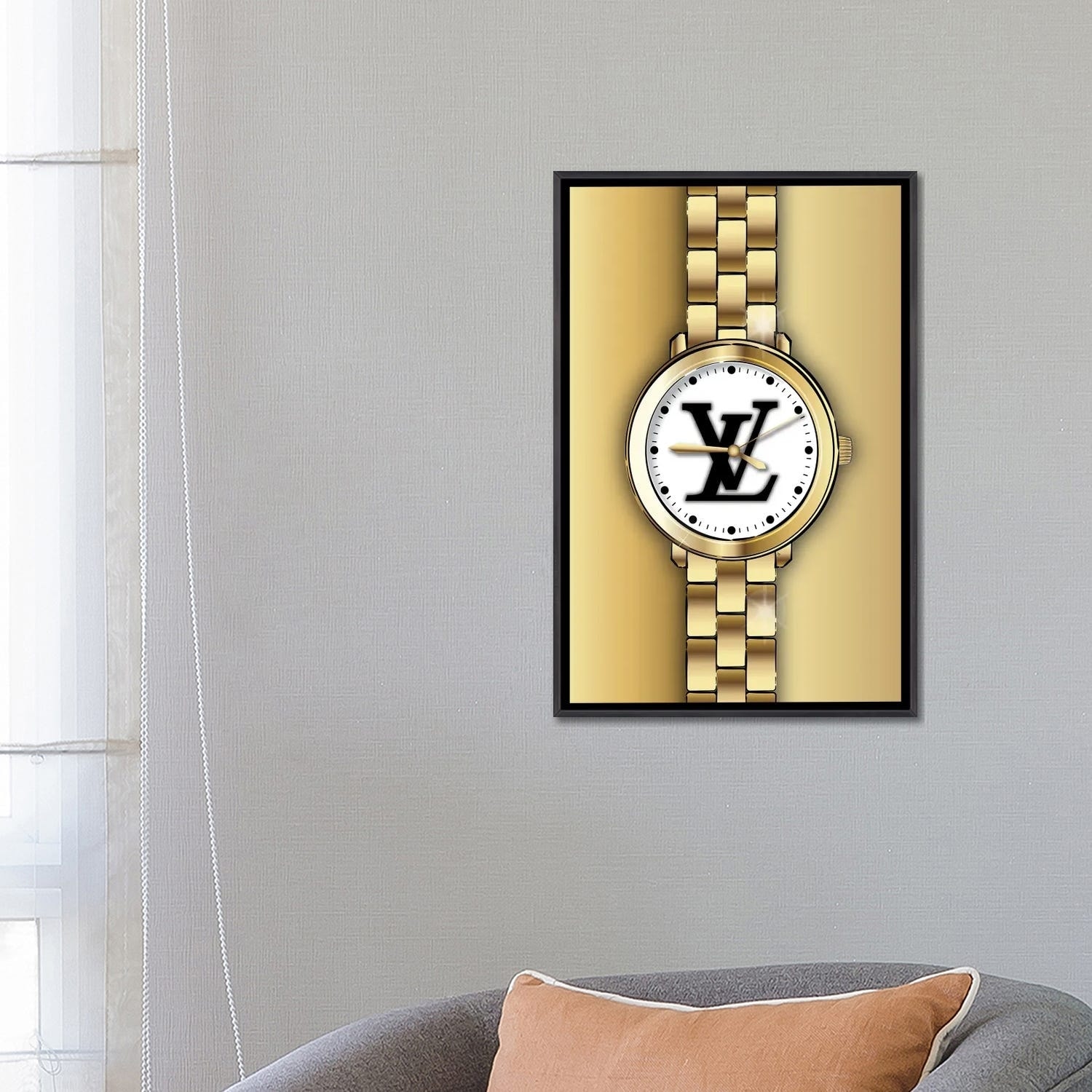 iCanvas Louis Vuitton Watch by Martina Pavlova Framed - Bed Bath & Beyond  - 37700249