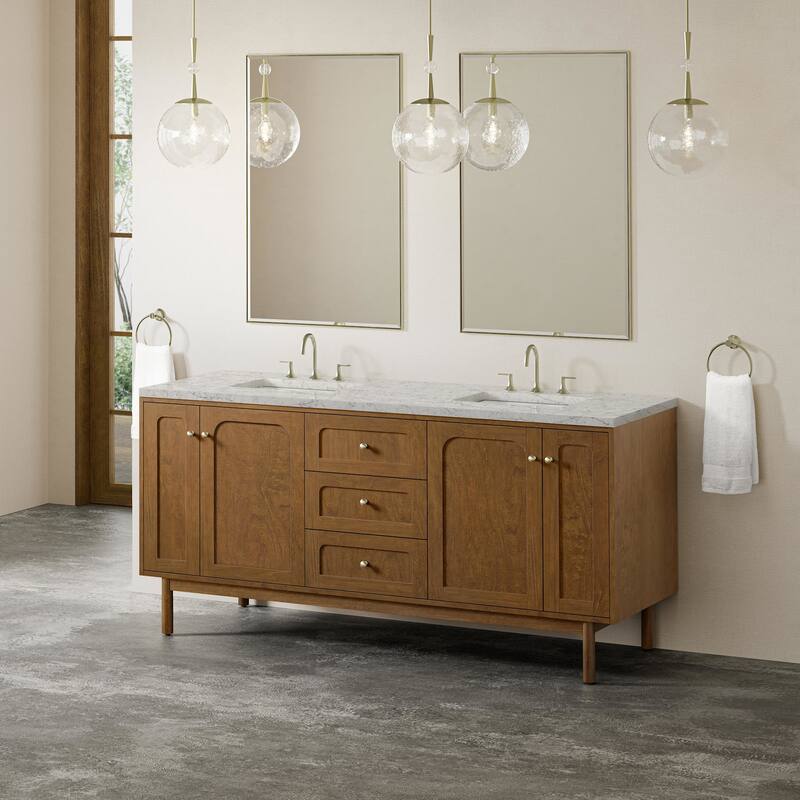 James Martin Vanities 545-V72-FEJP Laurent 72" Double Basin Poplar
