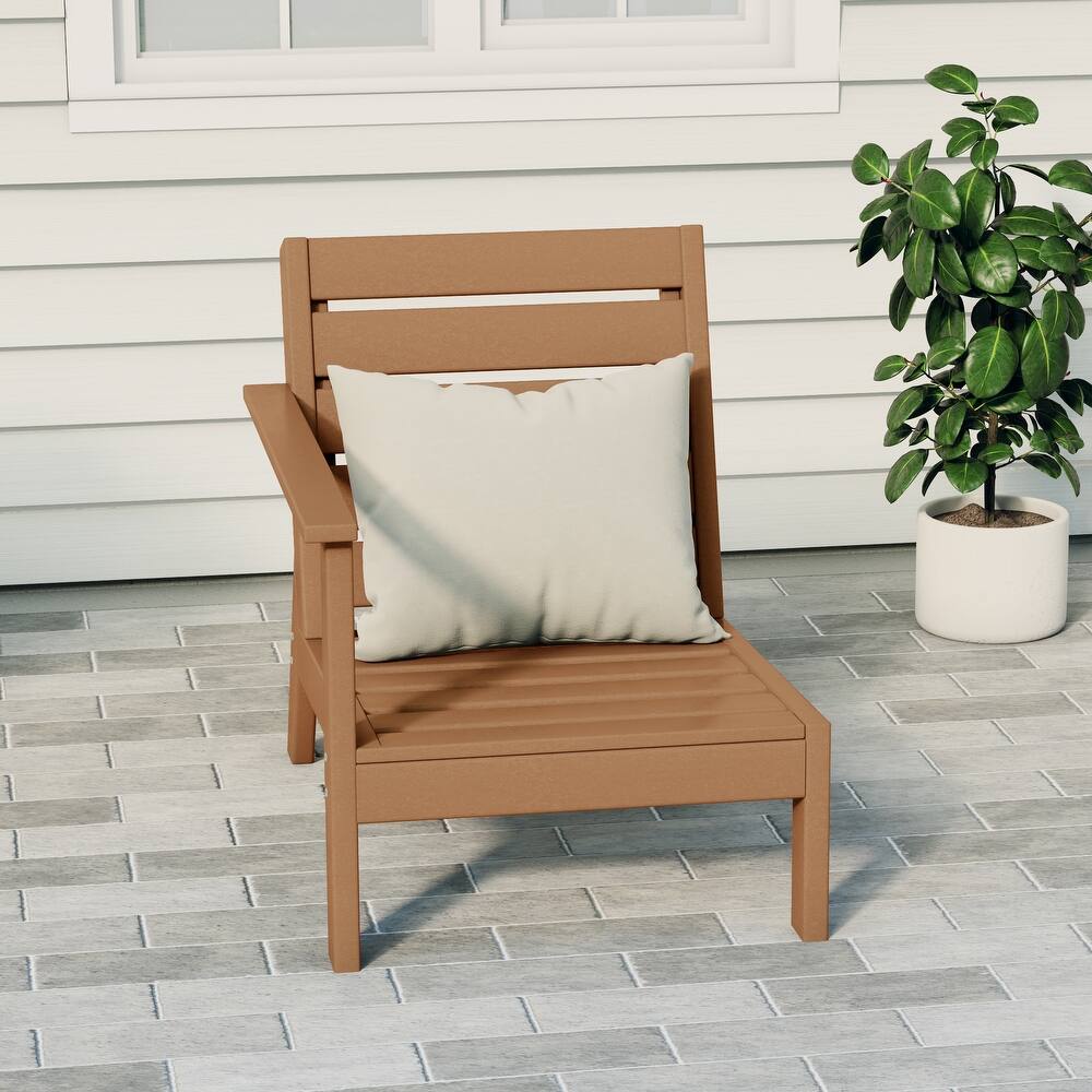 Birchwood All Weather HDPE Outdoor Patio Deep Seating Left Arm Facing Chair