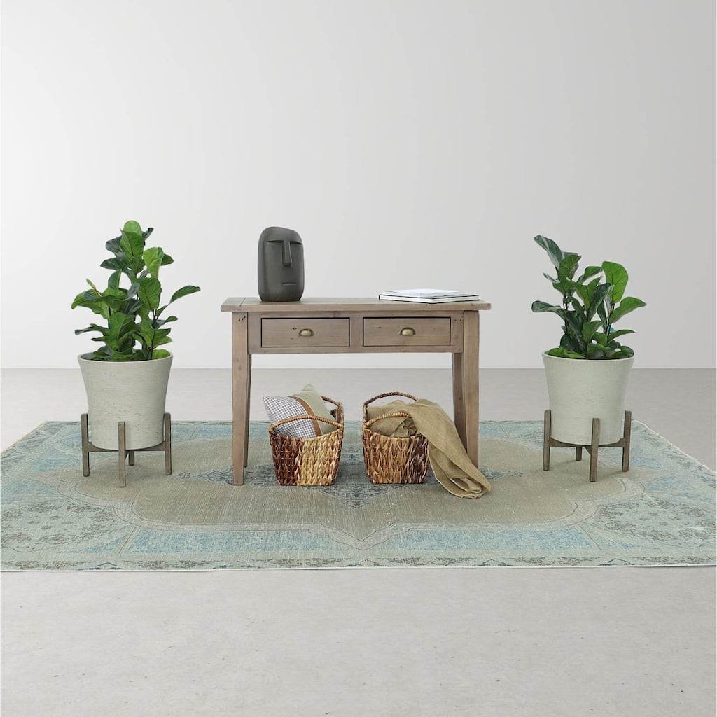 44" Wide Small Console Table, Light Brown