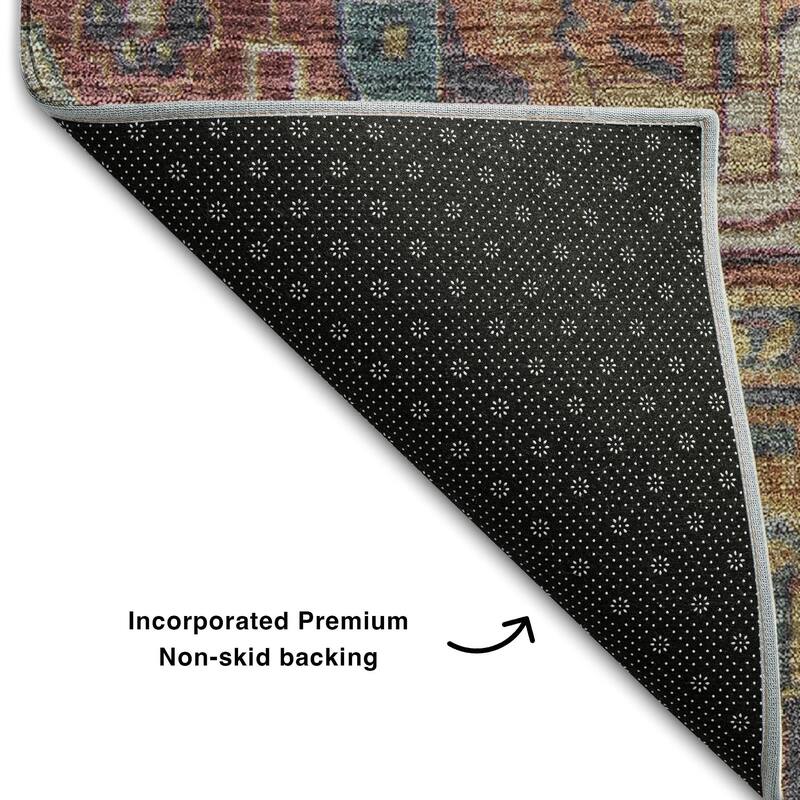 Premium Washable Super Soft Traditional Boho Mayfield Rug