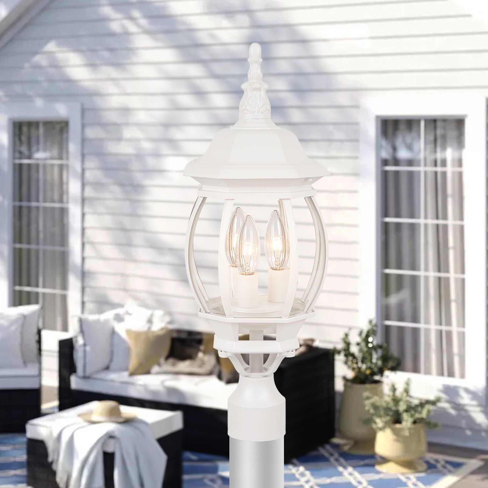 Outdoor 1 3 Light Post Lantern with Pier Mount Base Pack 1 or 2 On Sale Bed Bath Beyond 35542729