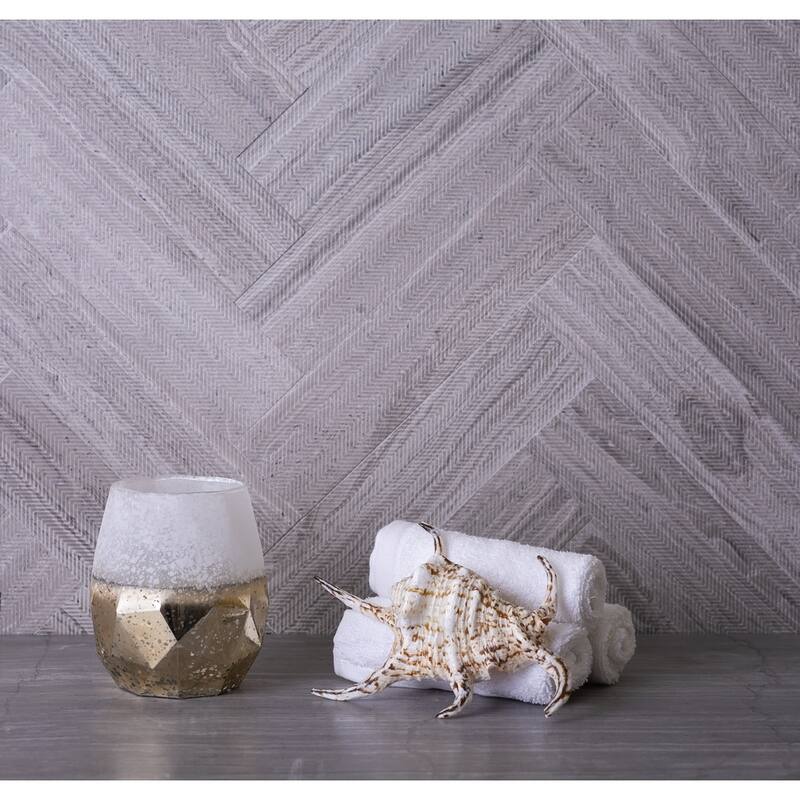 Artisana 3x12 in. Textured Etched Linear Wave Elongated Subway Wall and Floor Tile (5 sq ft/case, 20-Pack)