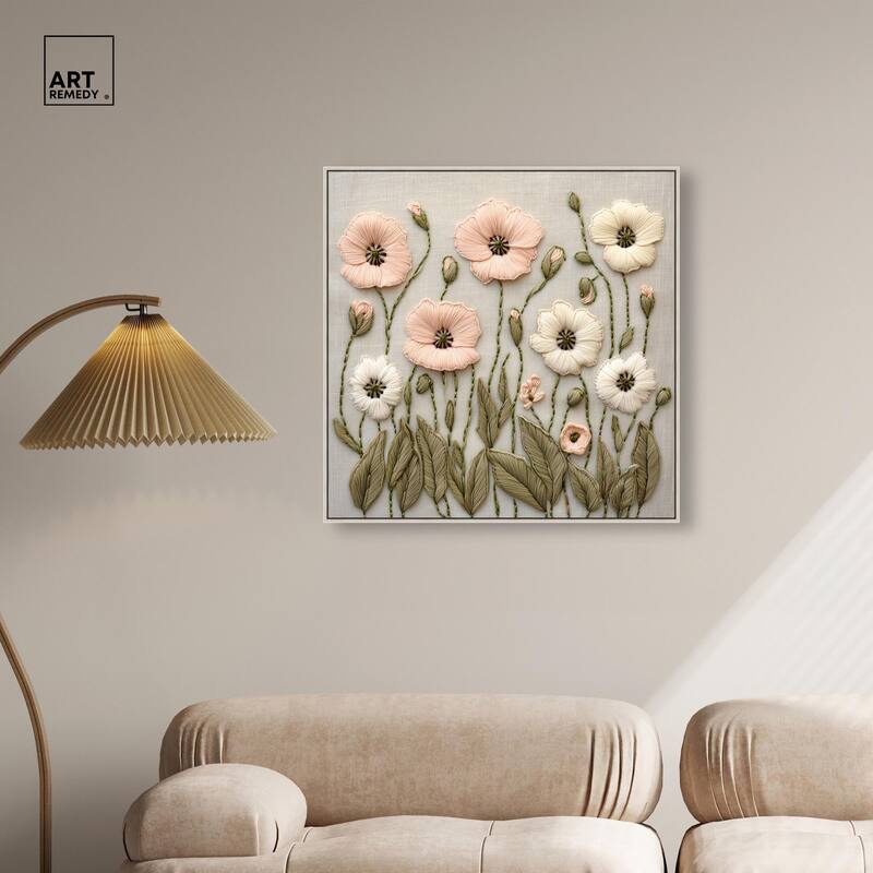 Stitched Serenity I Canvas by Art Remedy