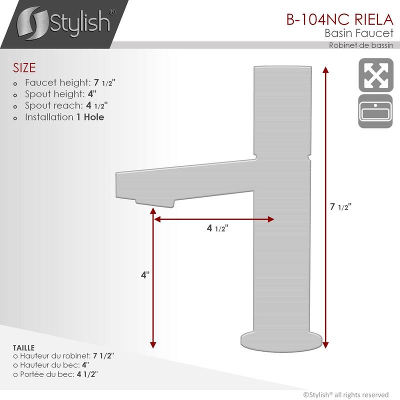 STYLISH Single-Handle Vessel Bathroom-Faucet B-104