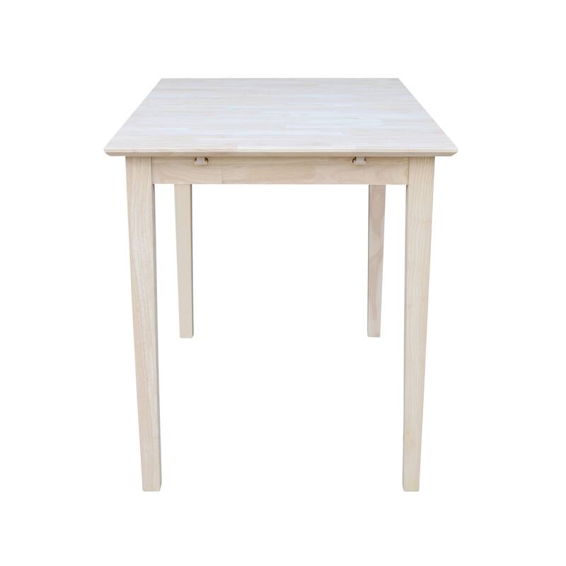 International Concepts 32-inch Wide Unfinished Shaker-style Parawood Counter Height Dining Table with Butterfly Extension