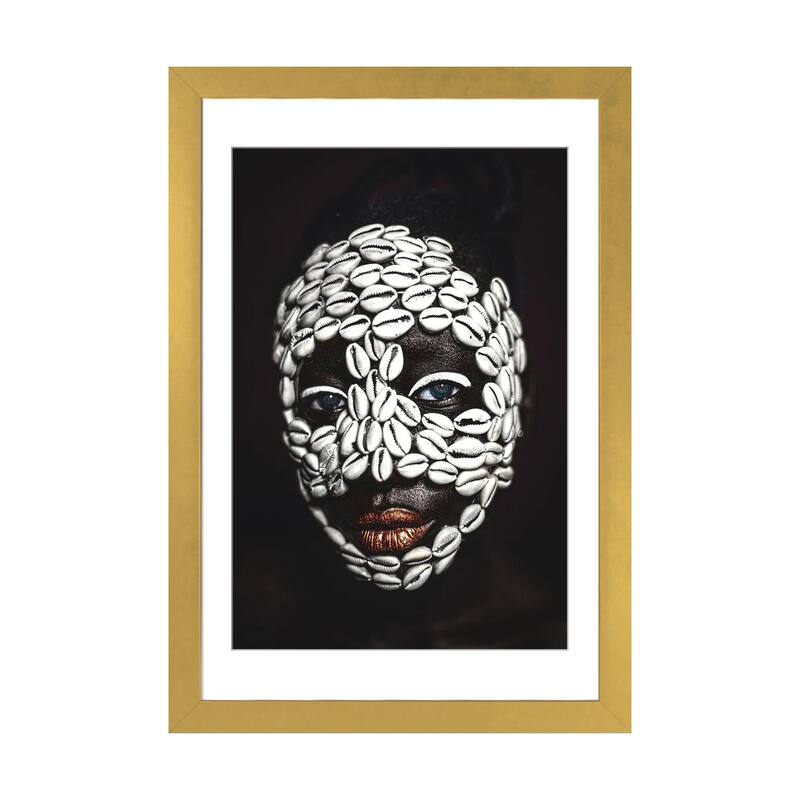 iCanvas "Ancestral Face" by Harry Odunze PFA - Gold - 24x16x1