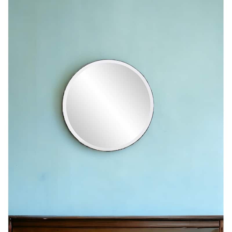 HomeRoots 12" Clear Round Unframed Accent Mirror - Clear