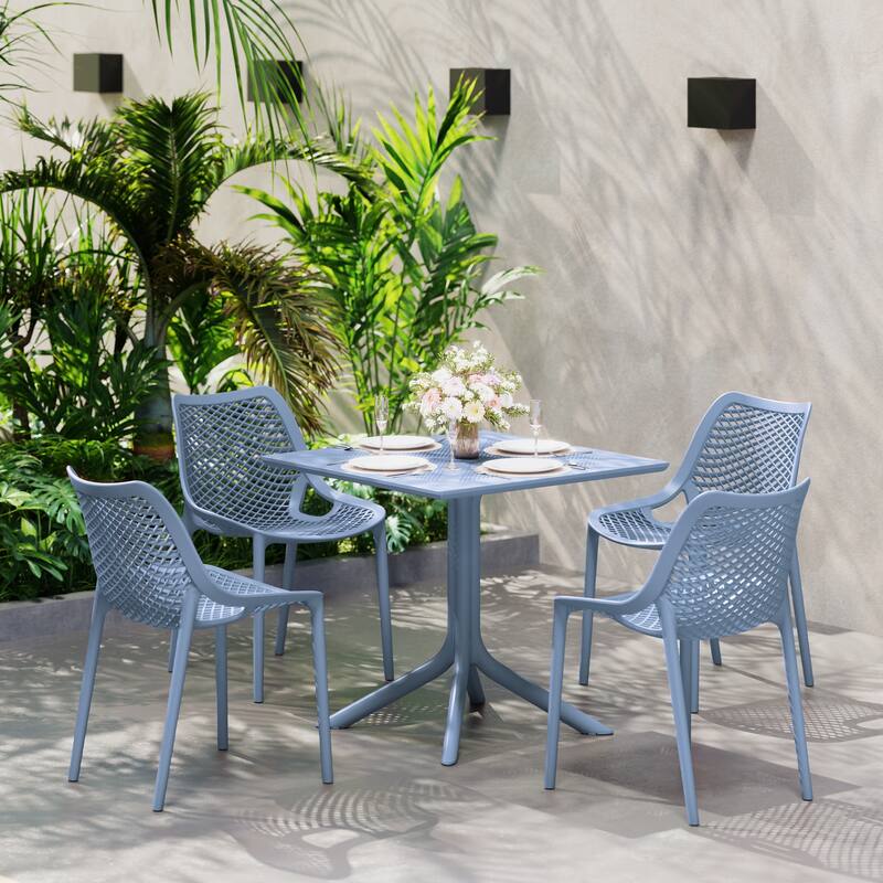 Frond and Form 4-Person Outdoor Square Dining Set