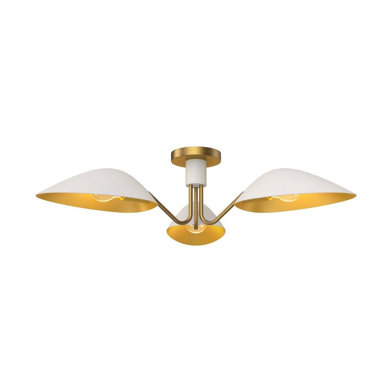 Alora Lighting SF550332 Oscar 3 Light 32" Wide Semi-Flush Ceiling