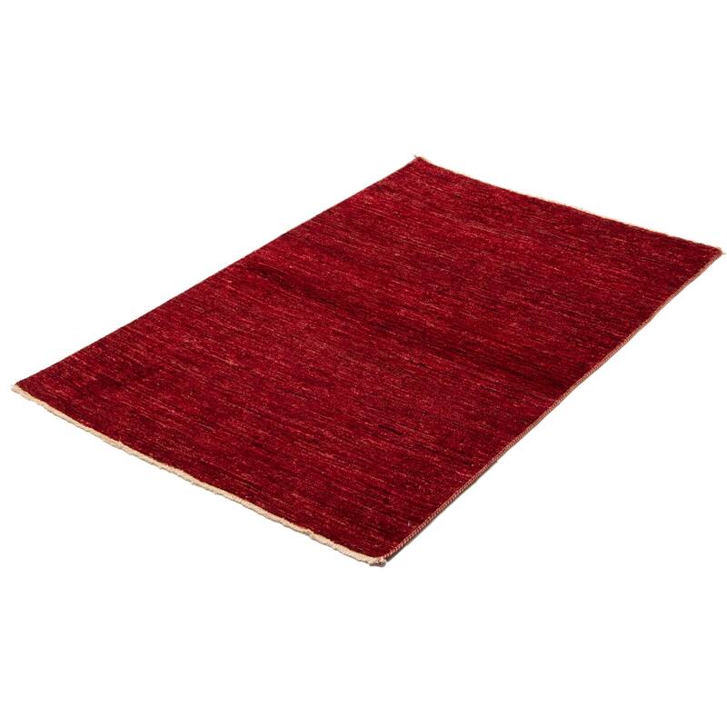 ECARPETGALLERY Hand-knotted Finest Peshawar Ziegler Red Wool Rug - 3'10 x 4'10