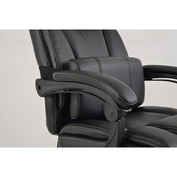Ergonomic Pu Leather Big And Tall Office Chair With Footrest Overstock 31966090