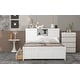 preview thumbnail 18 of 22, Full Platform Bed with 2-Drawers, Storage Headboard and Sliding Door, Grey