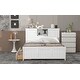 preview thumbnail 13 of 12, Wood Full Size Storage Platform Bed Frame with Door and 2 Drawers, Gray