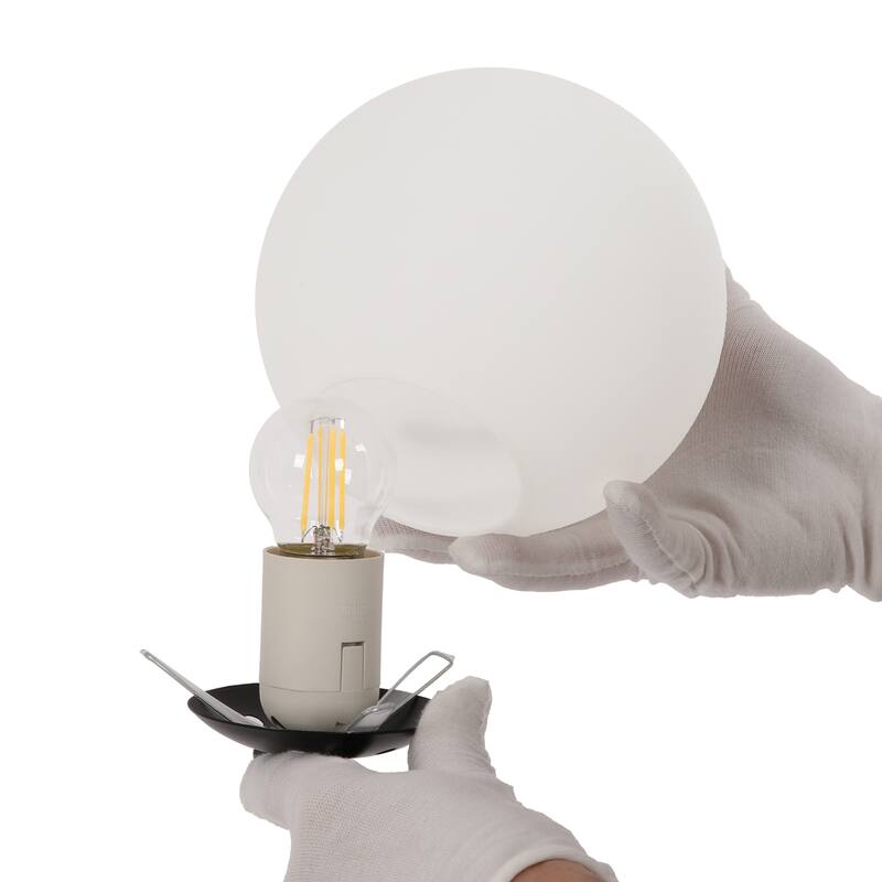 6-Light Modern Sputnik Chandelier with Glass Globe for Dining Room