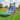 HeroKiddo 25 ft. Tropical Commercial Grade Inflatable Water Slide with Attached Pool, Kids Outdoor Fun Slide House, No Blower