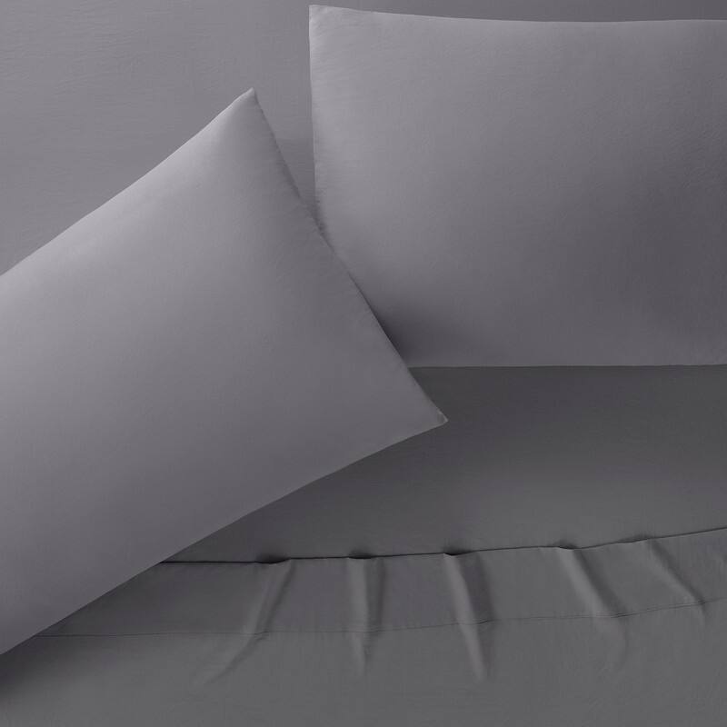 Serta Supersoft Washed Cooling Sheet Set, Includes Bedding Sheets and Pillowcases