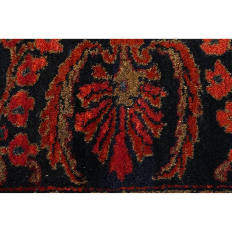 Hand Knotted Oriental 100% Wool Carpet Traditional Floral Oranges & Rust Lilian Area Rug - 11' 11'' X 9' 2''