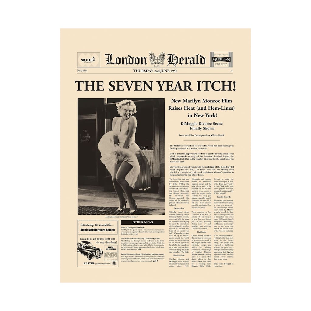 The Seven Year Itch (36 x 48) Canvas Art Print