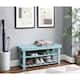 Copper Grove Cranesbill Mudroom Shoe Storage Bench - Sea Foam Blue