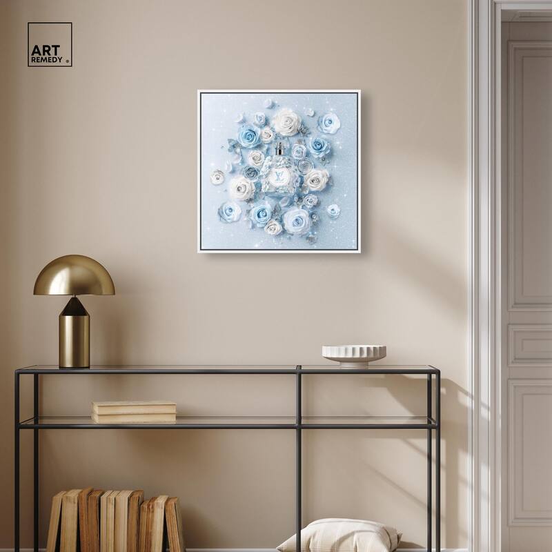 Sparkling Floral Perfume Canvas by Art Remedy