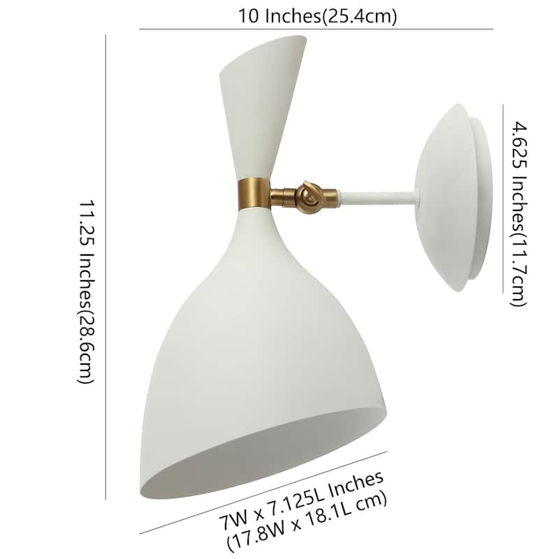 Josef 10" Iron Retro LED Wall Sconce, Black by JONATHAN Y - One