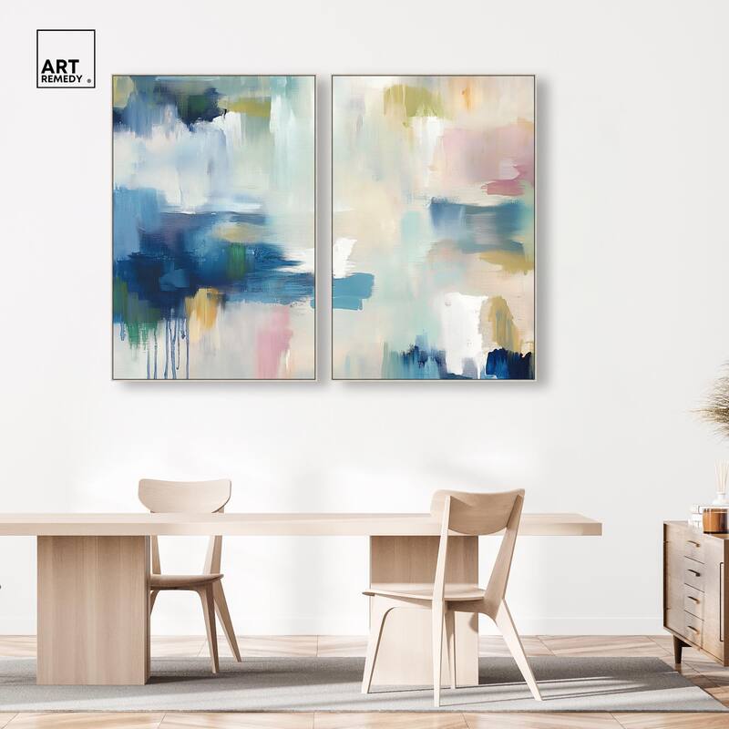 Pale Periwinkle I Canvas Set of 2 by Art Remedy
