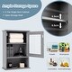 preview thumbnail 15 of 23, Bathroom Wall Mounted Adjustable Hanging Storage Medicine Cabinet - 14" x 7" x 20" (W x D x H)