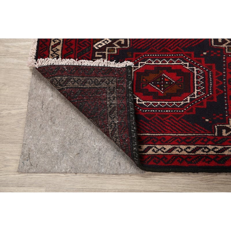 Tribal Geometric Balouch Afghan Oriental Area Rug Wool Hand-knotted - 3'5" x 6'2"