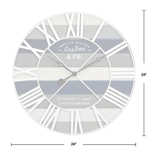 Download Firstime Co Maritime Farmhouse Planks Wall Clock Iron 24 X 2 X 24 In American Designed 24 X 2 X 24 In Overstock 25621296