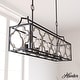 preview thumbnail 13 of 20, Hunter Stone Creek 5-Light Modern Farmhouse Linear Chandelier - Dining Room - Rustic, Transitional French Oak-Rustic Iron