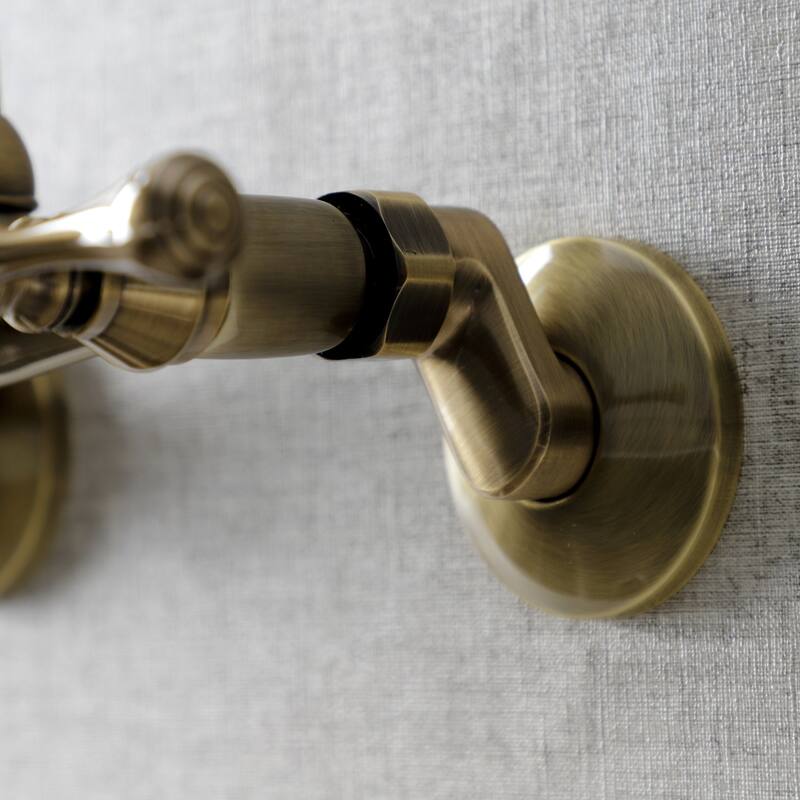 Kingston Brass Adjustable Center Wall Mount Kitchen Faucet