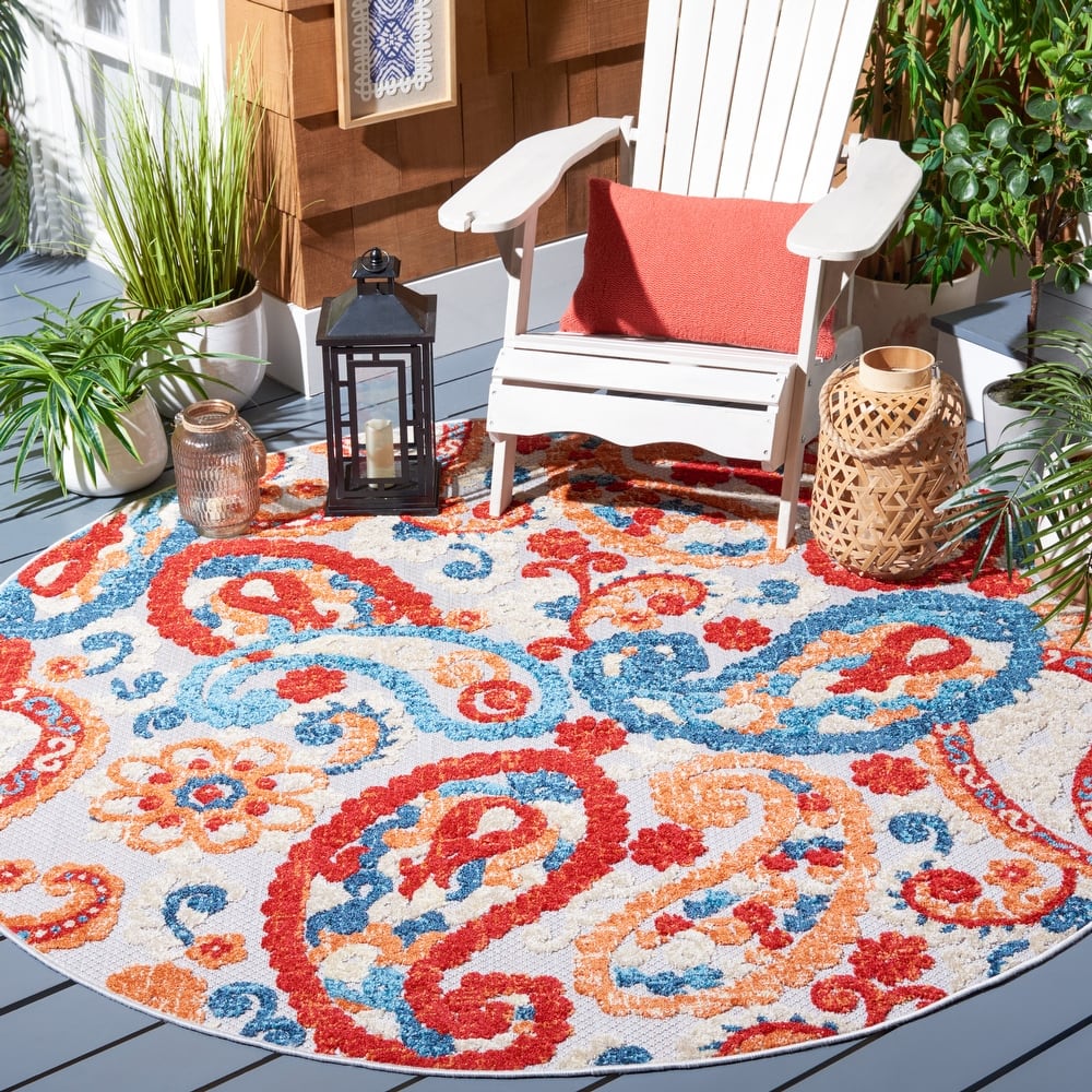 SAFAVIEH Cabana Panuta Indoor/ Outdoor Waterproof Patio Paisley Rug