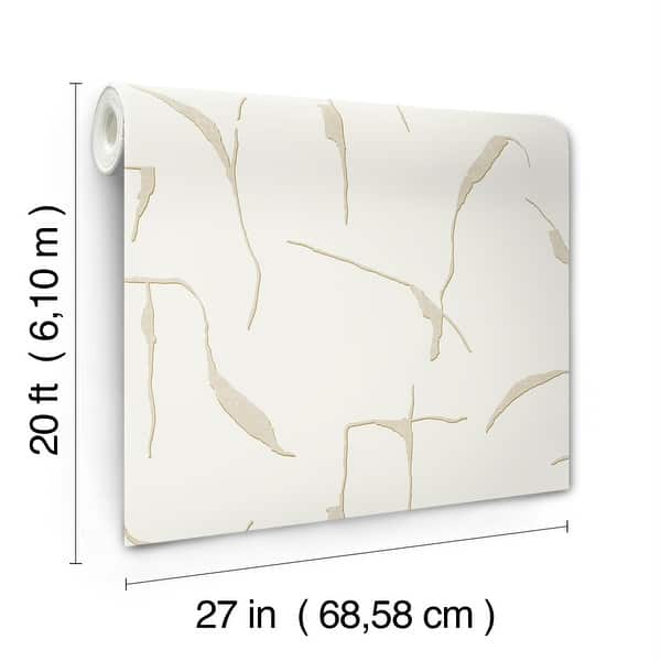 Nikki Chu Ivory Coast Caramel and Gold Premium Peel and Stick Wallpaper