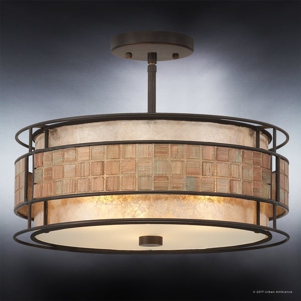 Shop Luxury Art Deco Semi Flush Ceiling Light 12 H X 16 W