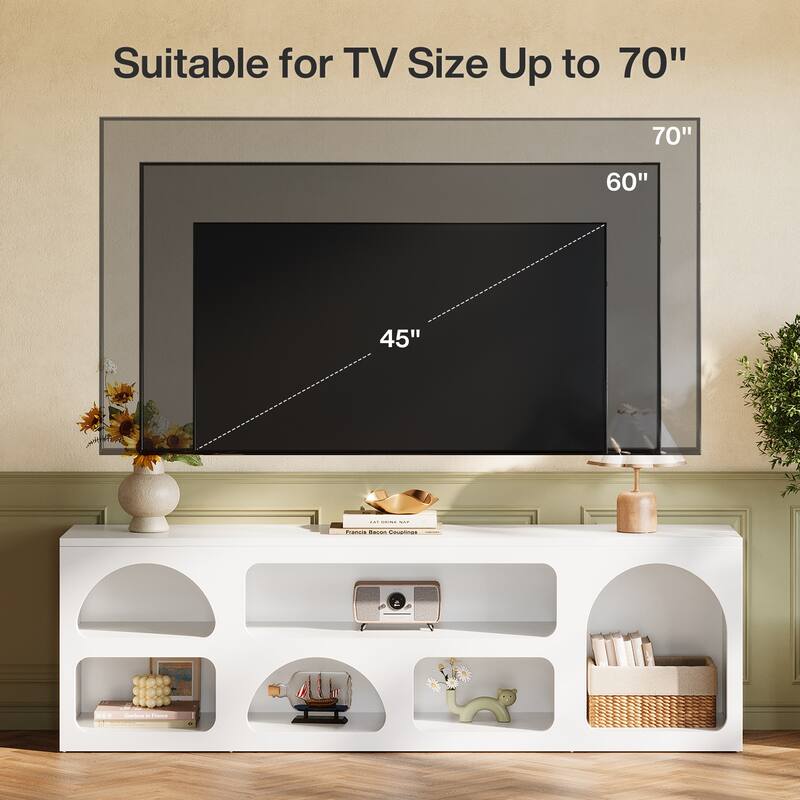 Modern TV Stand, 63'' TV Console Table for 55/60/65/70 Inch TVs