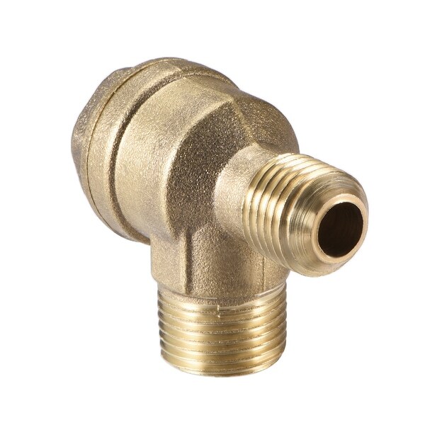 Air Compressor Check Valve 90 Degree Male Threaded Brass Connector G3/8" x G1/4" 