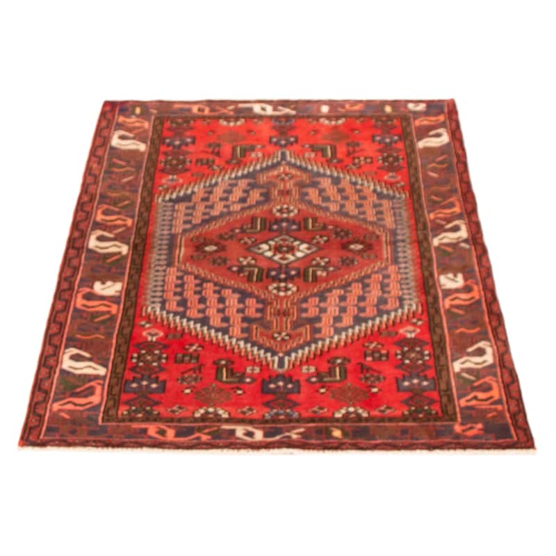 ECARPETGALLERY Hand-knotted Andelz Red Wool Rug - 4'0 x 5'11