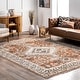 preview thumbnail 10 of 22, Nuloom Vanesa Transitional Medallion Fringe Area Rug 4' x 5' 7" - Rust - Rectangle