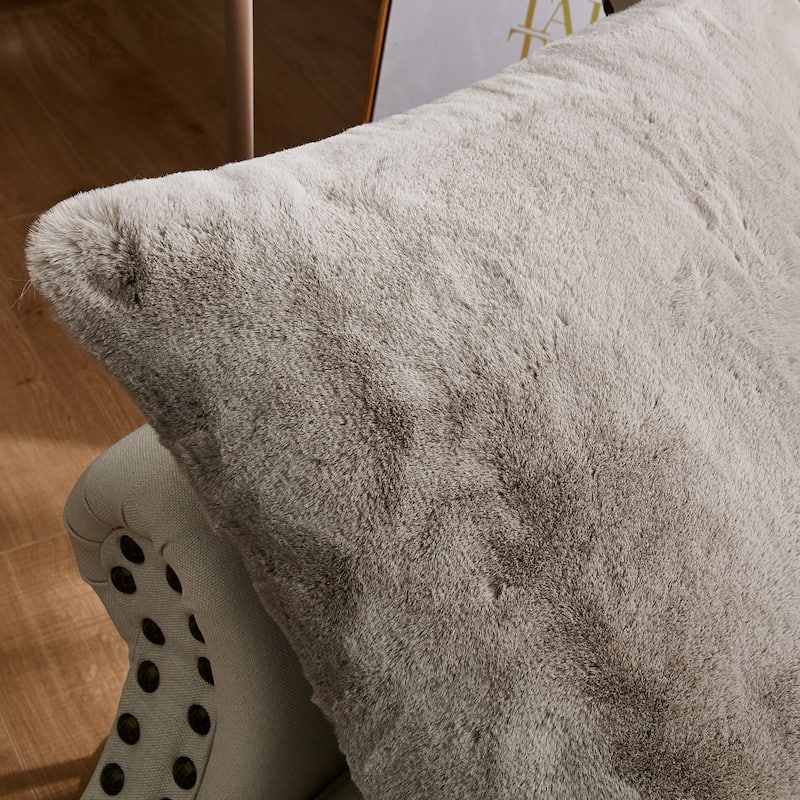 Serenta Heavy Fauxfur Pillow Shell 2 PC Set, NO INSERT