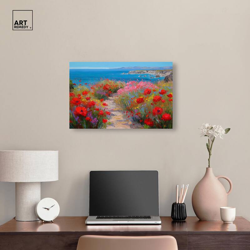 Ocean View Bloom I Canvas by Art Remedy, Gallery Wrapped