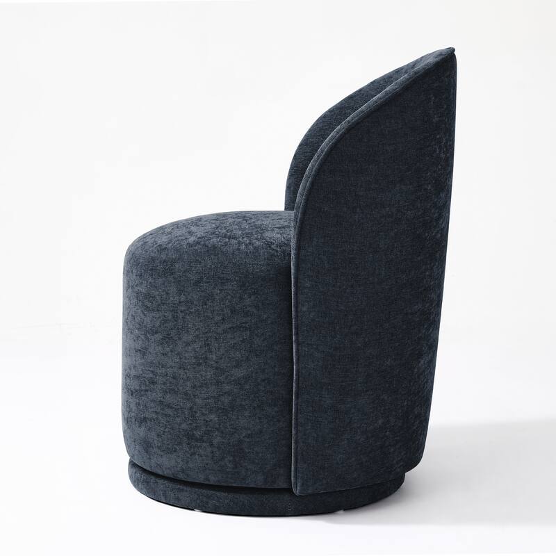 Modern Armless 360-Degree Swivel Dining Chair Barrel Chair