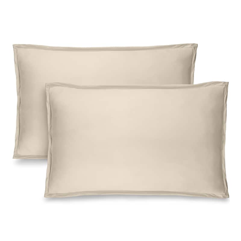 Bare Home Double Brushed Pillow Shams (Set of 2) - King - Sand