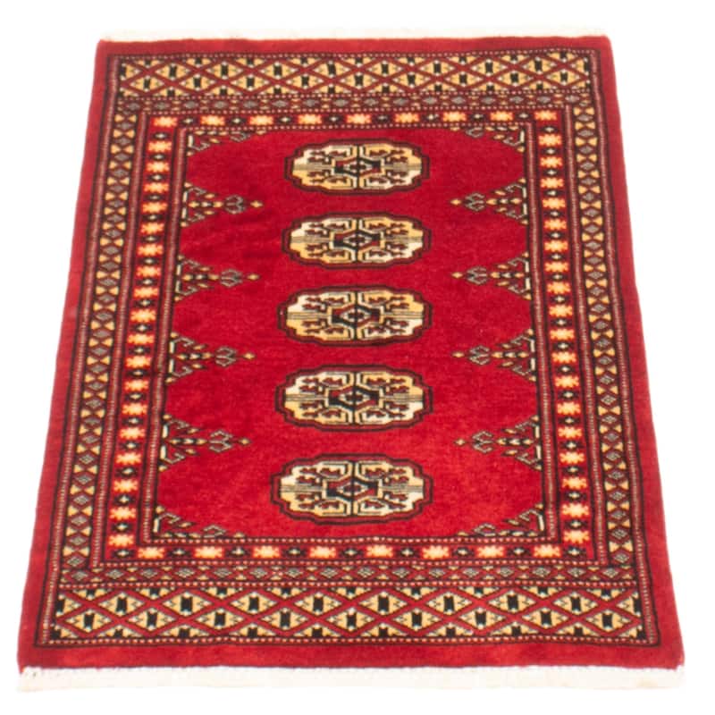 ECARPETGALLERY Hand-knotted Finest Peshawar Bokhara Red Wool Rug - 2'0 x 3'1
