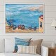 preview thumbnail 6 of 6, Designart 'Gulf Of Naples Coastal Landscape' French Country Framed Canvas Wall Art 12 in. wide x 20 in. high - White