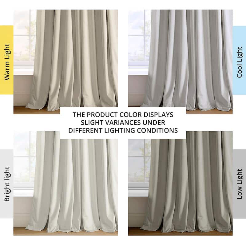 Exclusive Fabrics Signature Grommet Velvet Blackout Curtain (1 Panel)