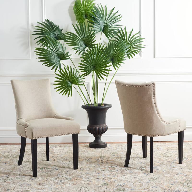 SAFAVIEH Lester Dining Chair (Set of 2) - 24"W x 25"D x 39"H - Antique Gold - Single