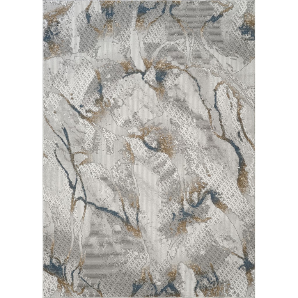 Gray 5 ft. 3 in. x 7 ft. 3 in. Luxury Area Rug, 0.43 Pile Height – Sophisticated Warmth for Any Room - 6' x 7'